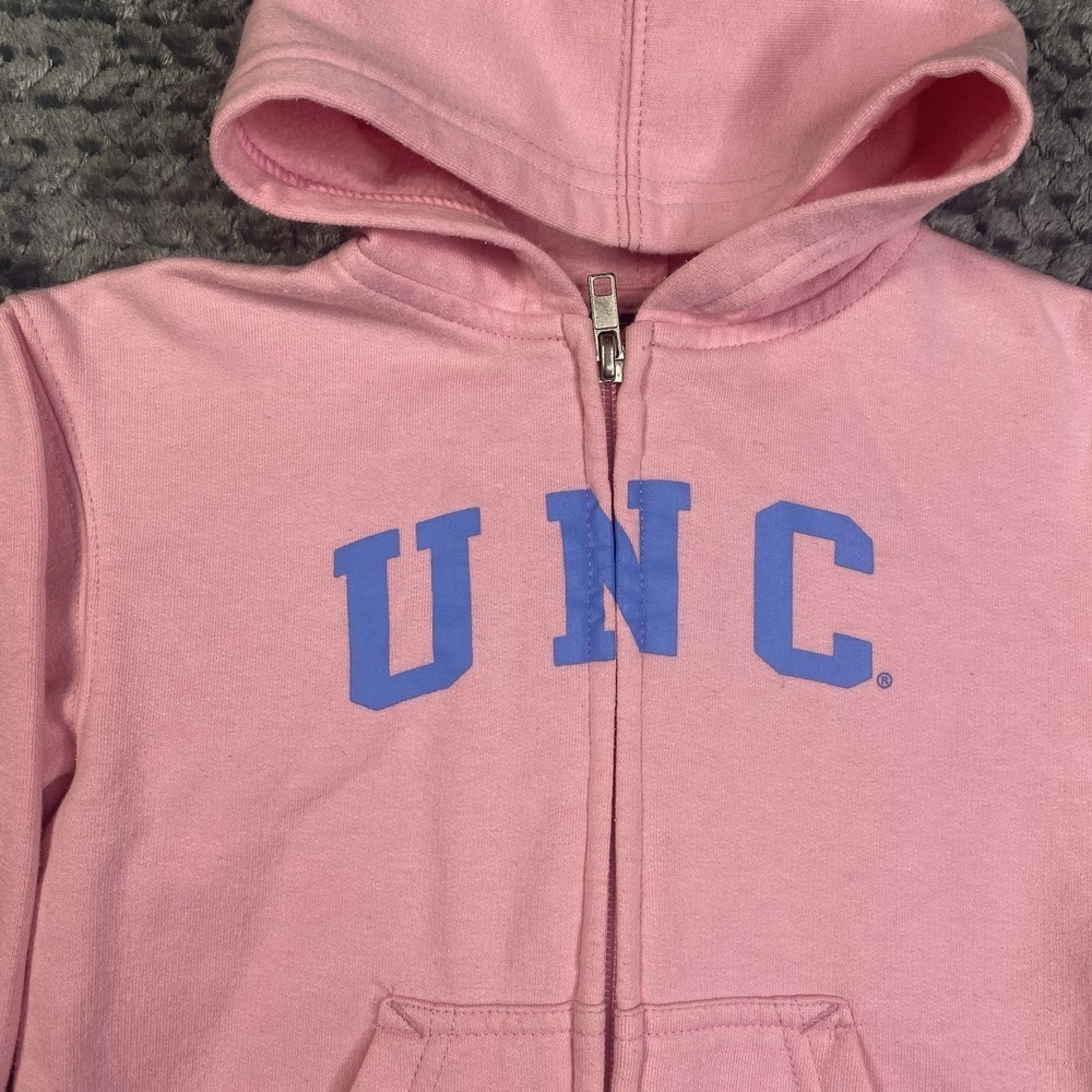 Tar Heels University Of North Carolina Pink Toddler Zip Up Embroidered 24M - Picture 5 of 8